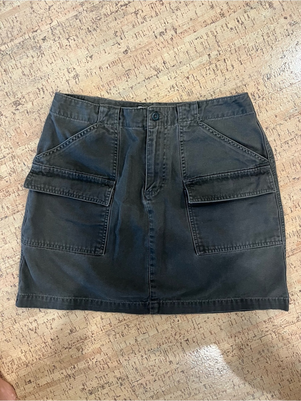 Y2K Gap Surplus Cargo Mini Skirt Olive Green Utility
